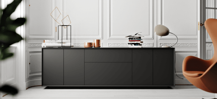 EDGE Metropolitan Black Sideboard Cabinet
